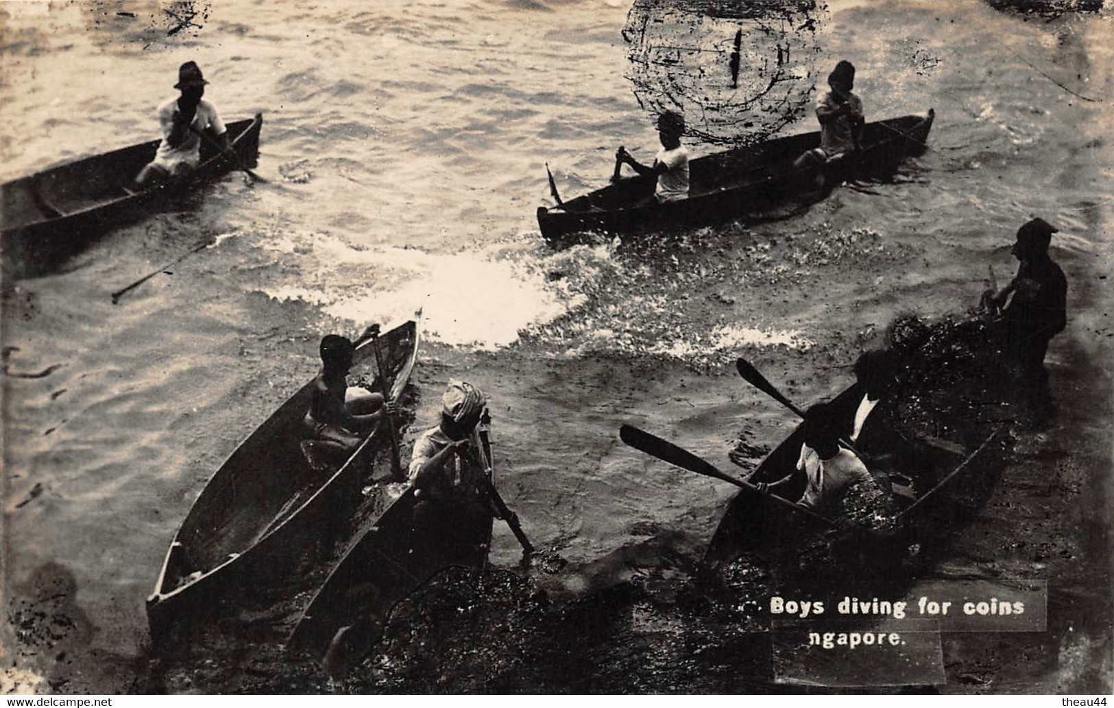 ¤¤  -   SINGAPOUR   -    Carte-Photo   -  Boys Diving For Coins   -  Singapore     -   ¤¤ - Singapur