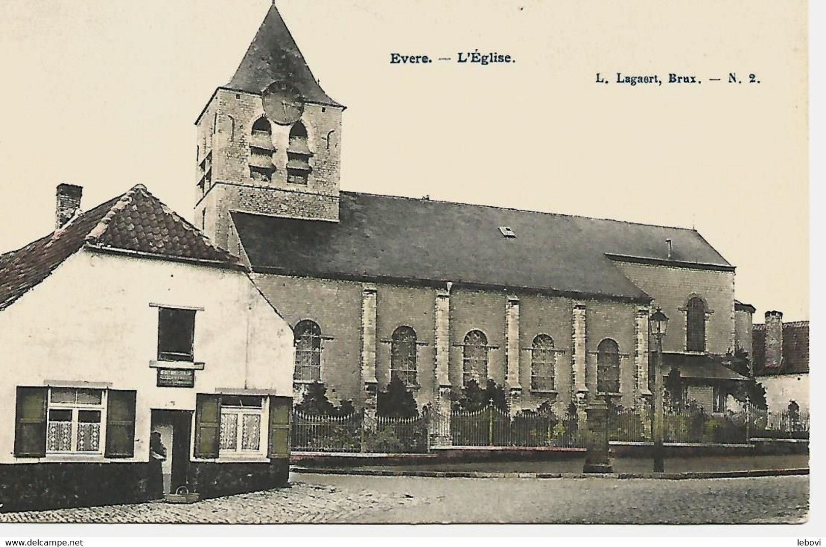 EVERE « L’église » - Ed. L. Lagaert, Bxl - Evere