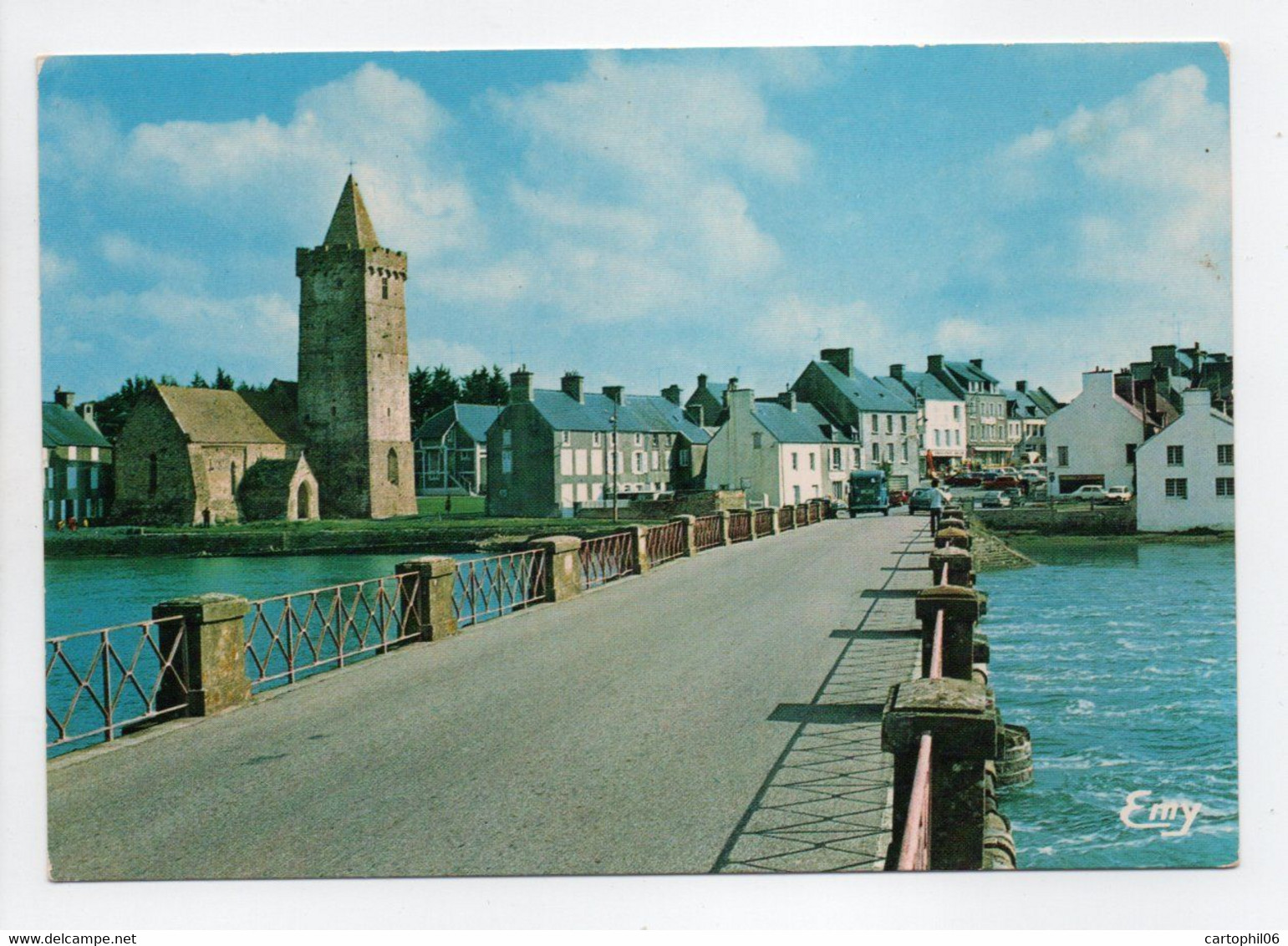 - CPM PORTBAIL (50) - Le Vieux Pont Sur Le Hâvre Et L'église Notre-Dame - Editions LE GOUBEY 10601 - - Sonstige & Ohne Zuordnung