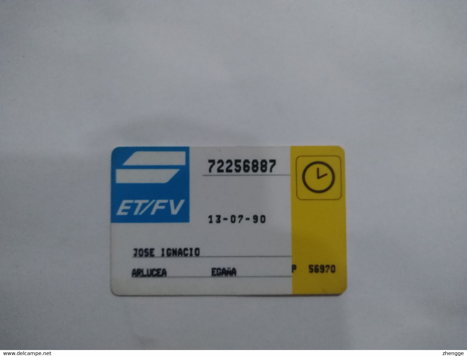 Spain Transport Cards, (1pcs) - Non Classificati