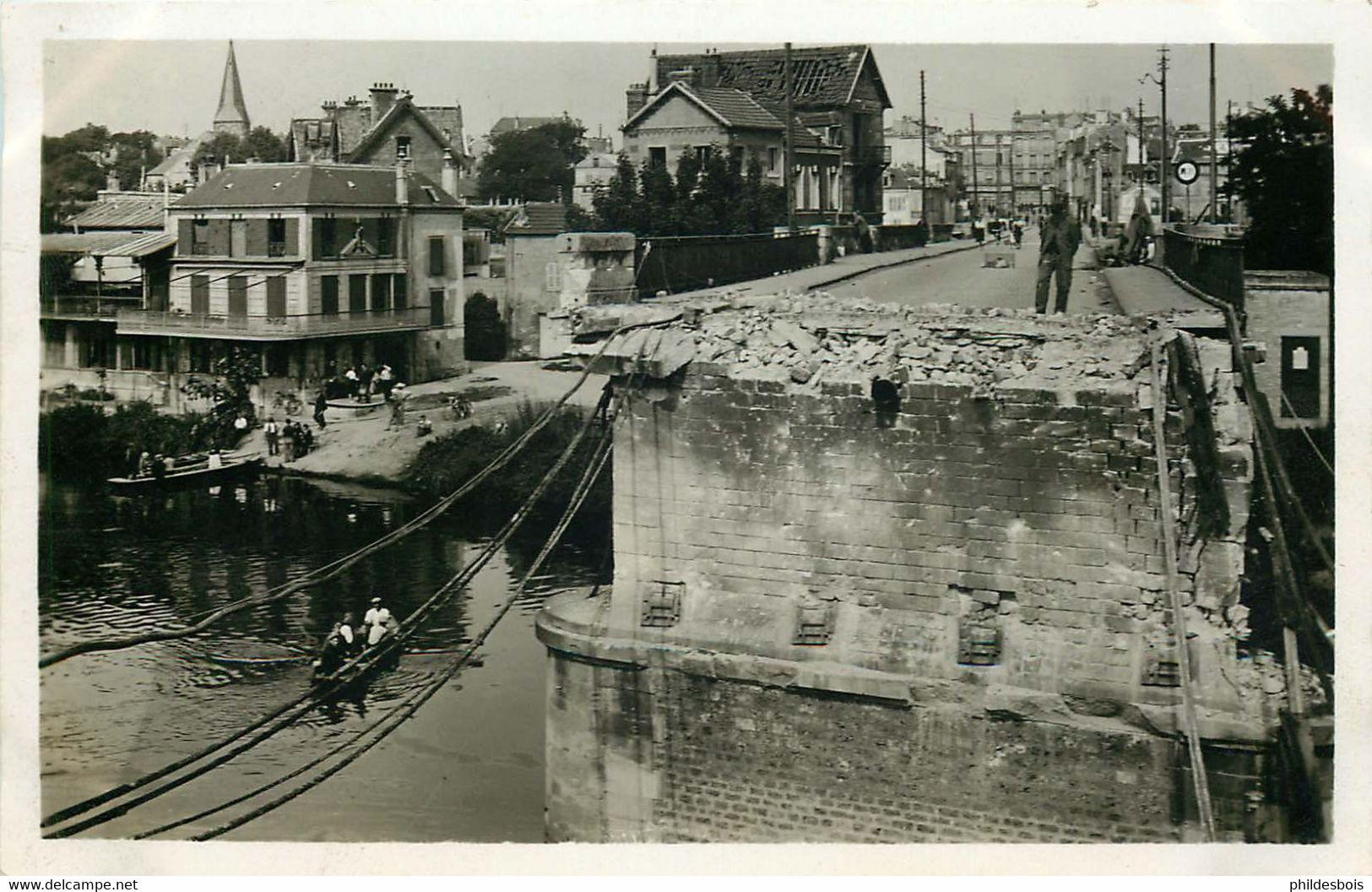 YVELINES  CHATOU  Le Pont Detruit  Juin 1940 - Chatou