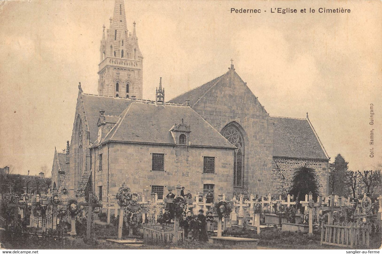 CPA 22 PEDERNEC EGLISE ET CIMETIERE - Autres & Non Classés