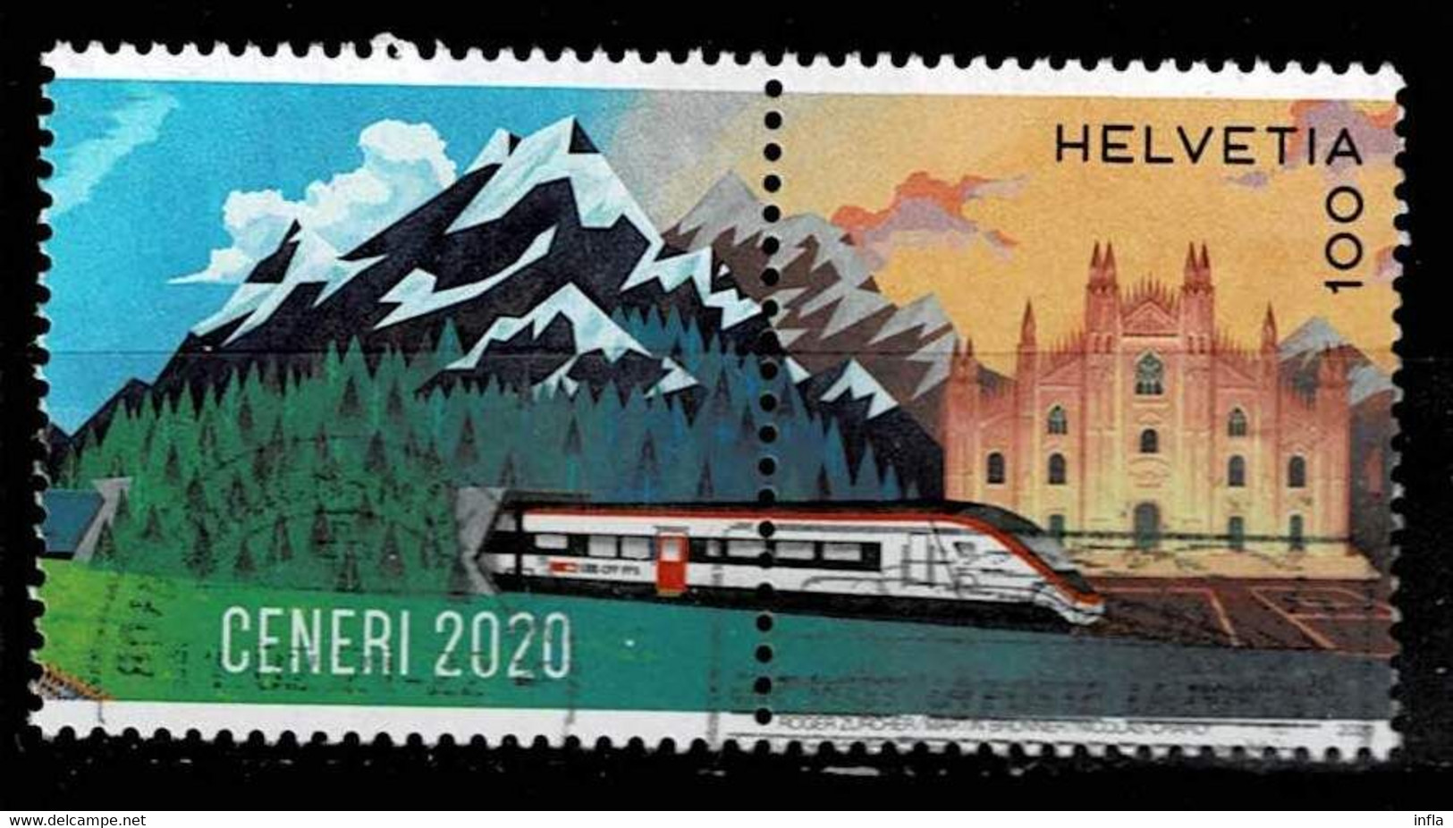 Schweiz 2020,Michel# 2671Zf O Opening Of The Ceneri Railway Tunnel - Used Stamps