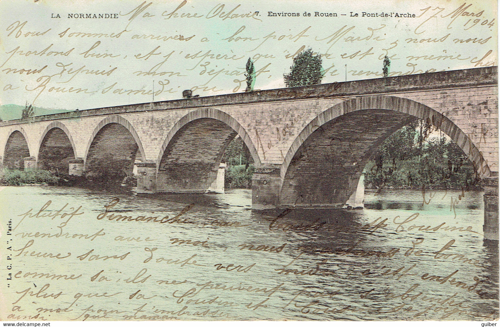 27 Pont De L'arche Le Pont  Couleur 1904 - Pont-de-l'Arche