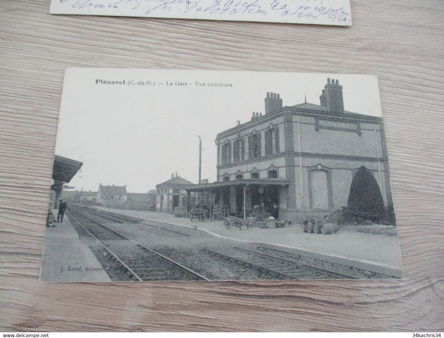 CPA 22 Côtes D'Armor Plouaret La Gare Vue Intérieure - Plouaret