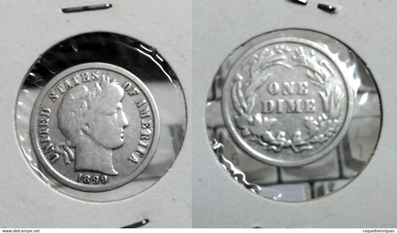 UNITED STATES ONE DIME 1899 Km# 113 SILVER (G#09-40) - 1892-1916: Barber