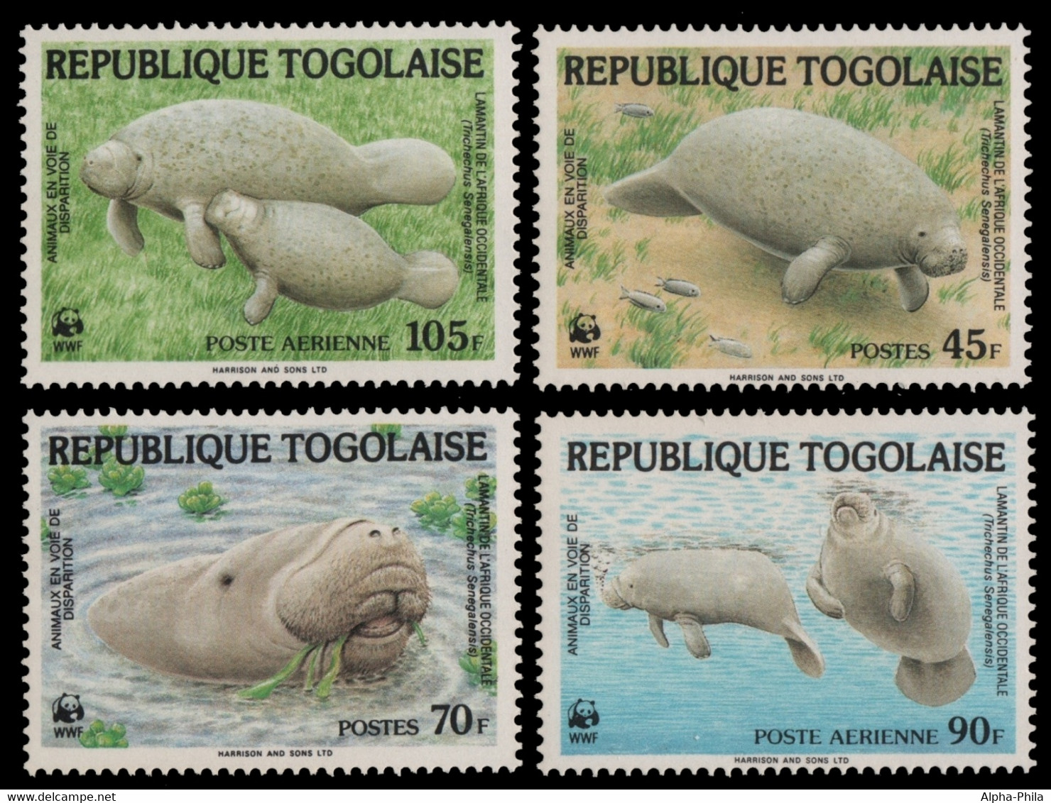 Togo 1984 - Mi-Nr. 1763-1766 ** - MNH - Seekuh / Manatee - Togo (1960-...)