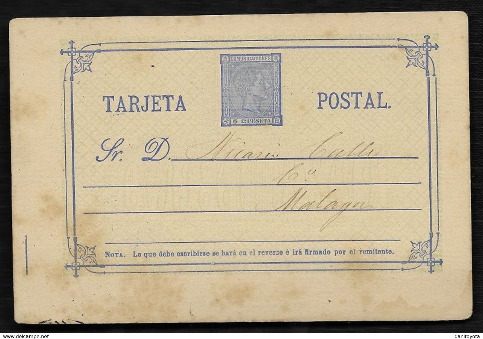 ESPAÑA. EDIFIL (*) ENTERO POSTAL. 5 CT PESETA. - Sonstige & Ohne Zuordnung