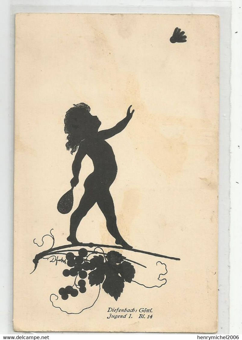 Cpa Illustrateur Teubner 1911 Enfant Jugend  Ombre Jeux Babminton Postkarte - Other & Unclassified
