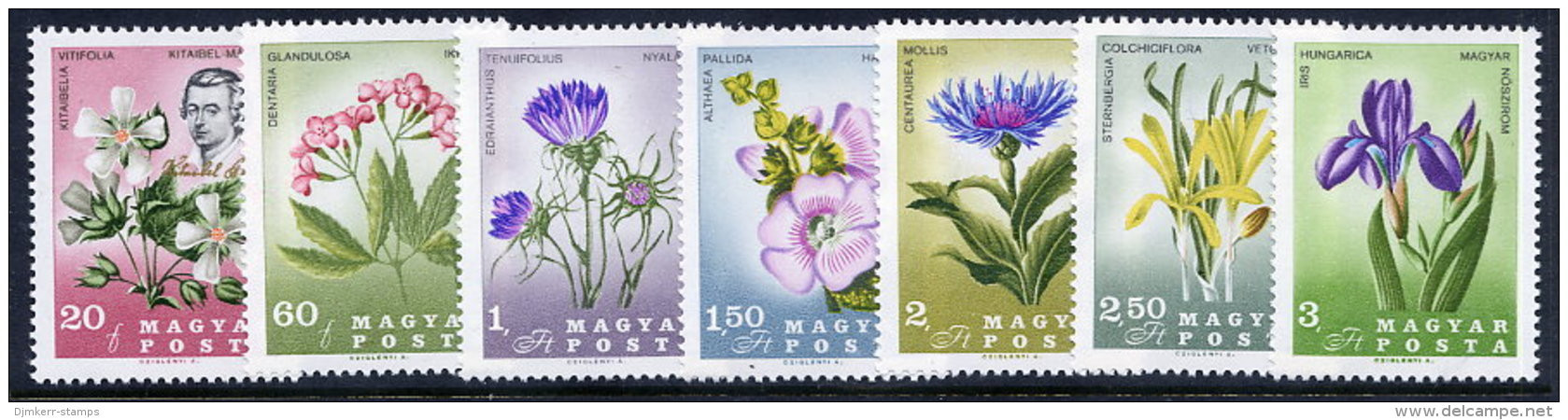 HUNGARY 1967 Carpathian Flowers Set MNH / **.  Michel 2307-13 - Neufs