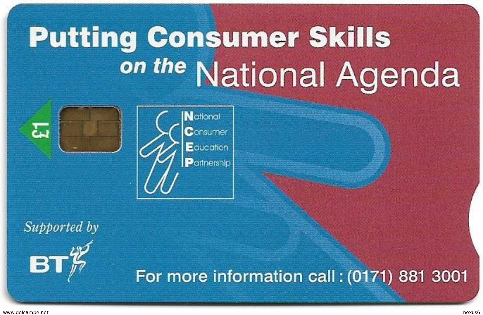 UK - BT (Chip) - PRO433 - National Consumer Education Partnership, 1£, 2.000ex, Mint - BT Promotie