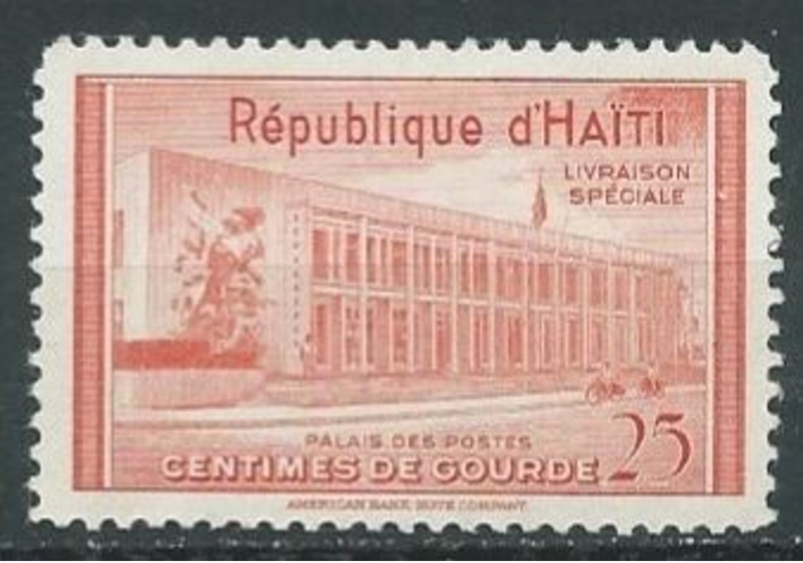 Haïti Timbres Pour Lettre Par Exprès YT N°1 Palais Des Postes Neuf/charnière * - Haití