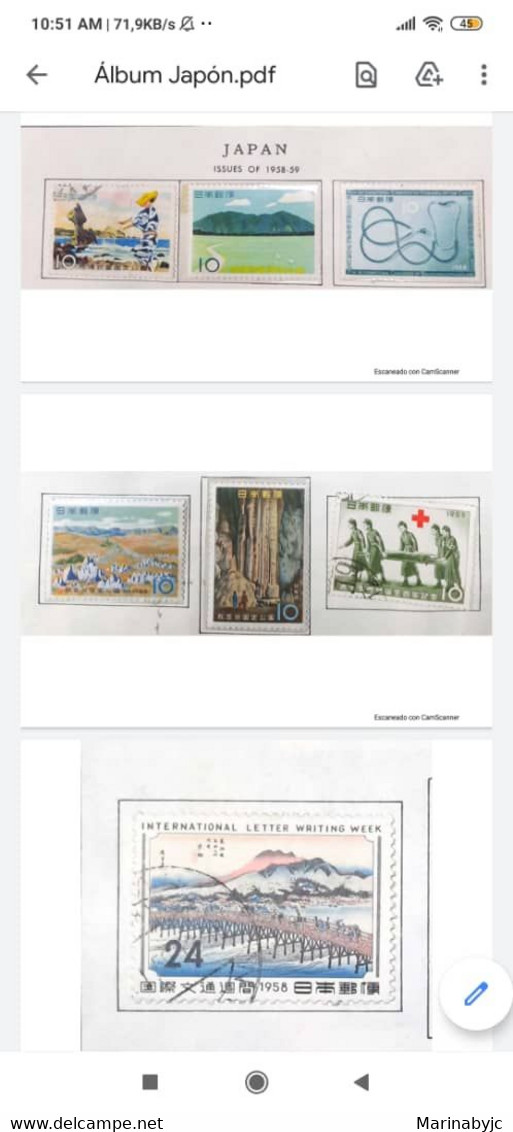 L) 1958 - 1959 JAPAN, RED CROSS, MEDICAL, MOUNTAIN, NATURE, STETHOSCOPE, PEOPLE, NATIONAL PARK, ALBUM PAGE NO INCLUDED - Andere & Zonder Classificatie