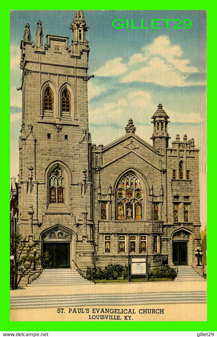 LOUISVILLE, KY - ST PAUL'S EVANGELICAL CHURCH - CURTEICH-CHICAGO - - Louisville