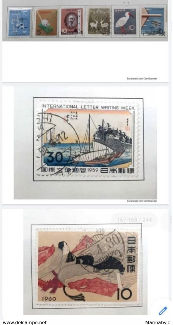 L) 1959 - 1960 JAPAN, INTERNATIONAL  LETTER WRITING WEEK, BOAT, ZODIAC YEAR OF RAT, PHILATELIC WEEK, ART, WOMEN, ANIMALS - Andere & Zonder Classificatie