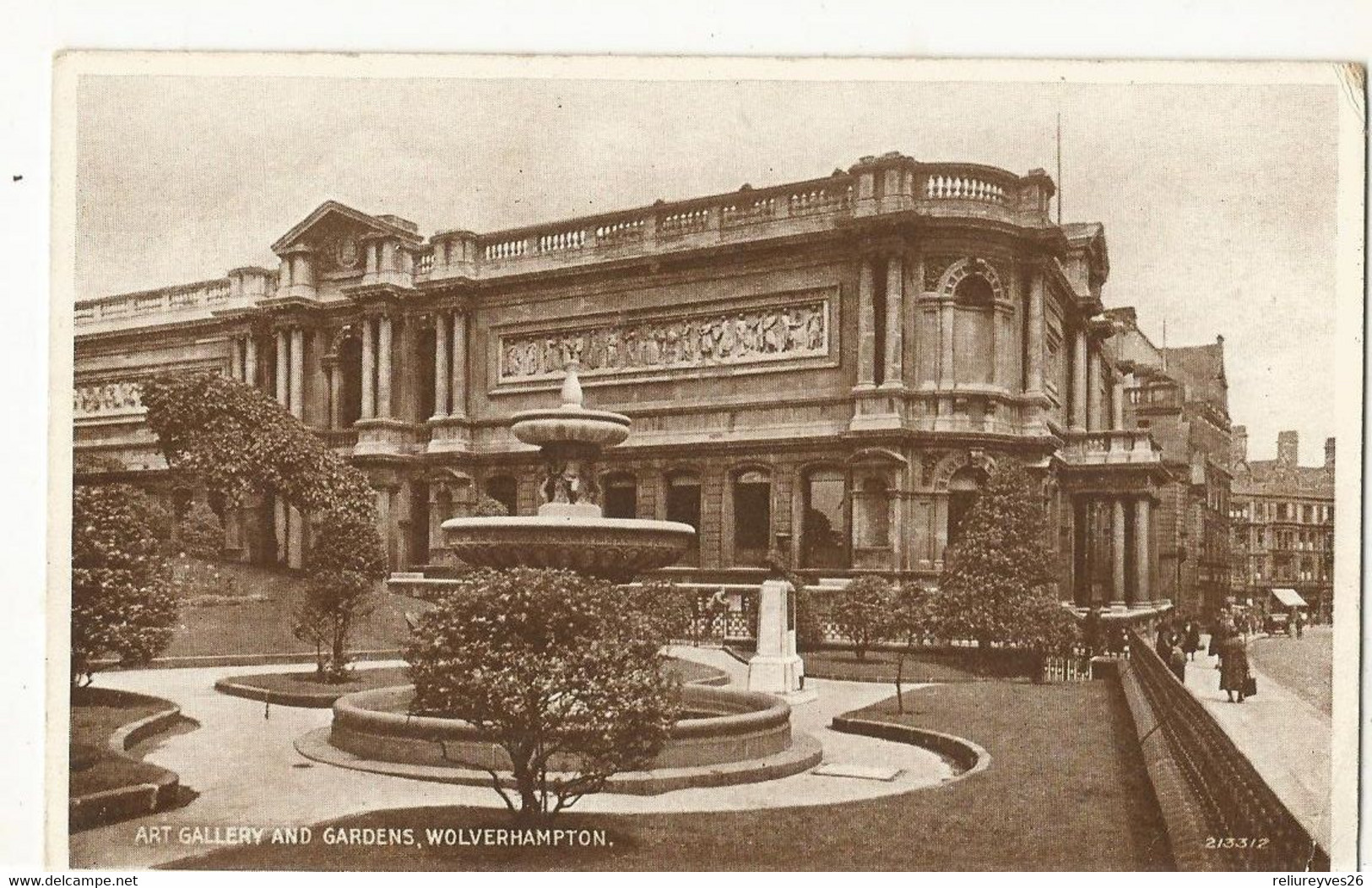 CPA ,R.U , N°213312, Art Gallery And Gardens ,Wolverhampton  Ed. Brown ,Valentine's - Wolverhampton