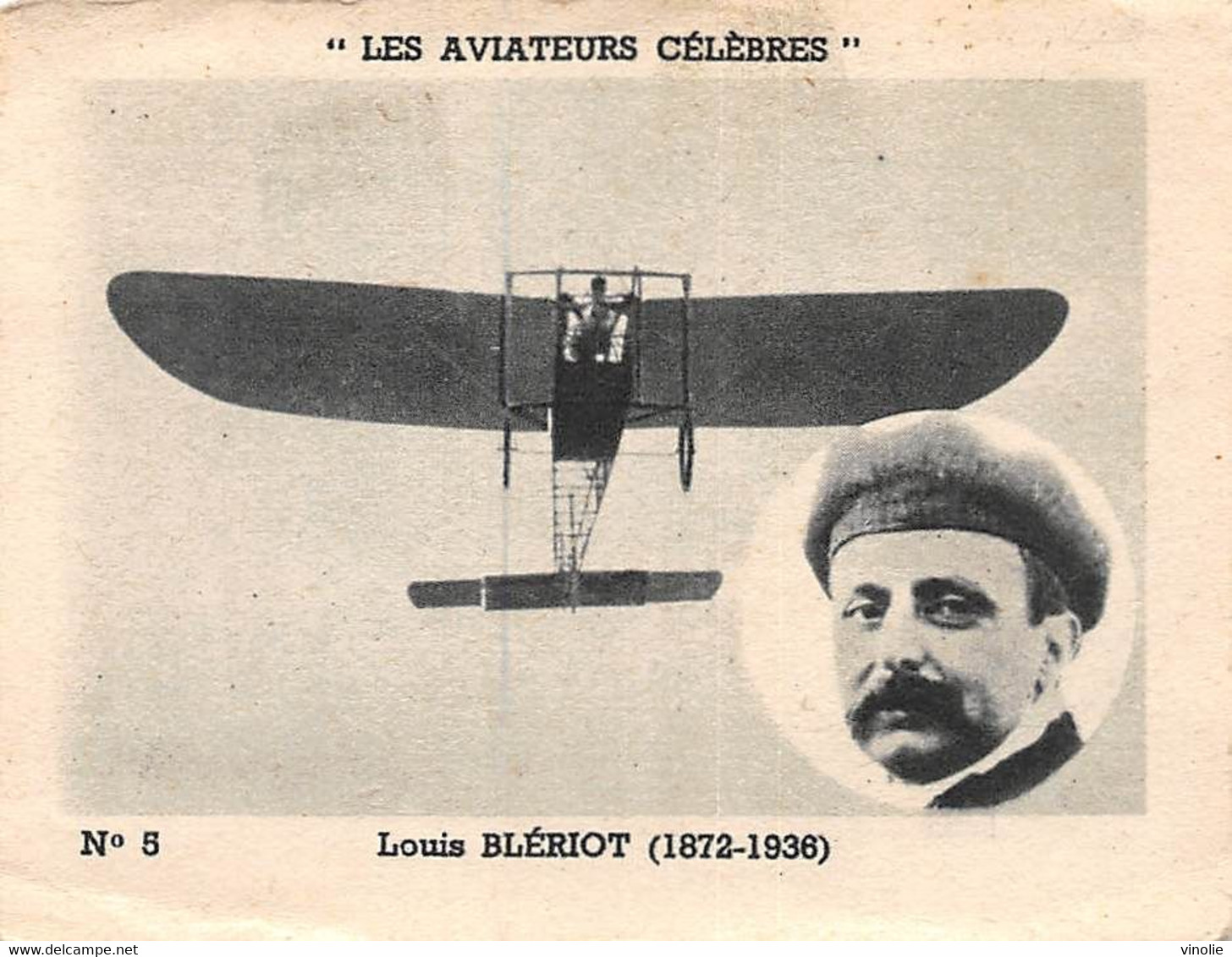 PIE.21-TPL-1277 : IMAGE SERIE LES AVIATEURS CELEBRES. LOUIS BLERIOT. PUBLICITE SEMELLES ET TALONS MORVAN - Werbung