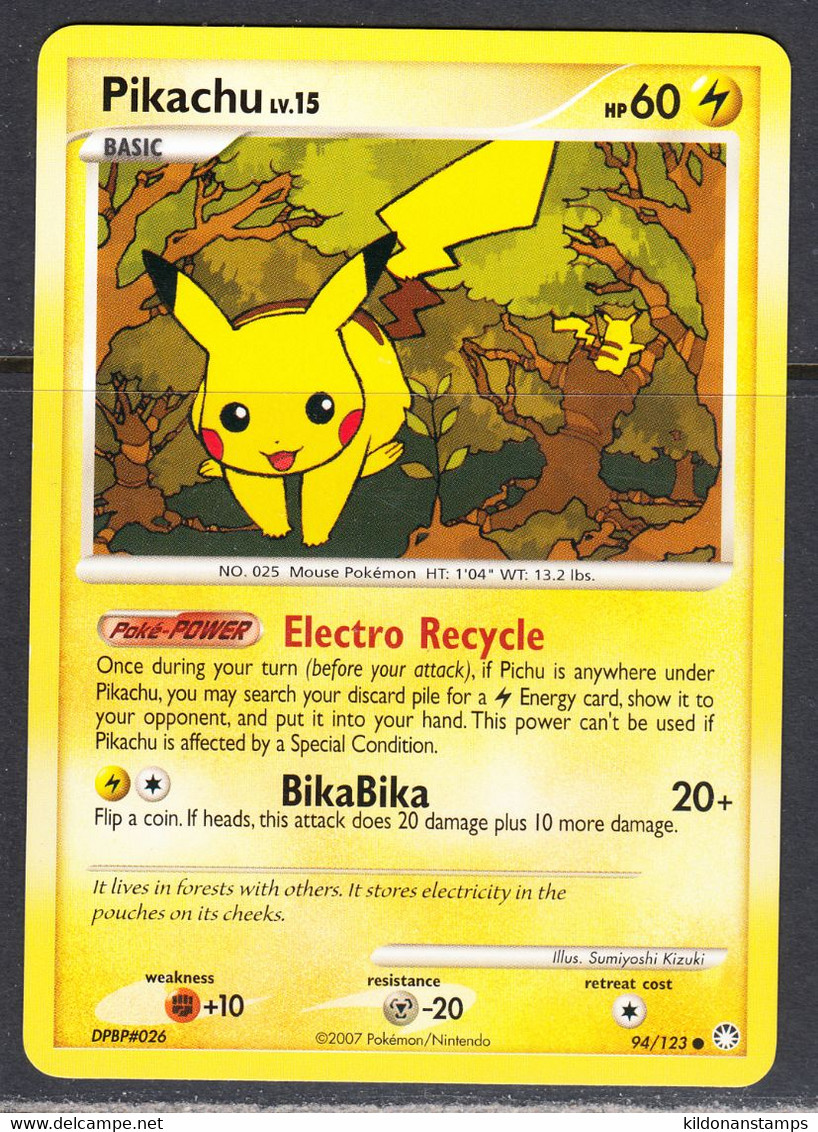 Pikachu 2007 Mysterious Treasures, NM, 94/123 - Otros & Sin Clasificación