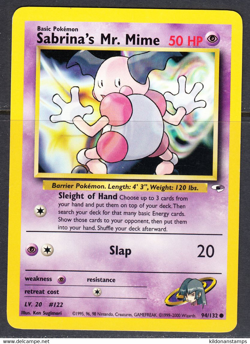 Sabrina's Mr Mime 2000 Gym Heroes, NM, 94/132 - Other & Unclassified
