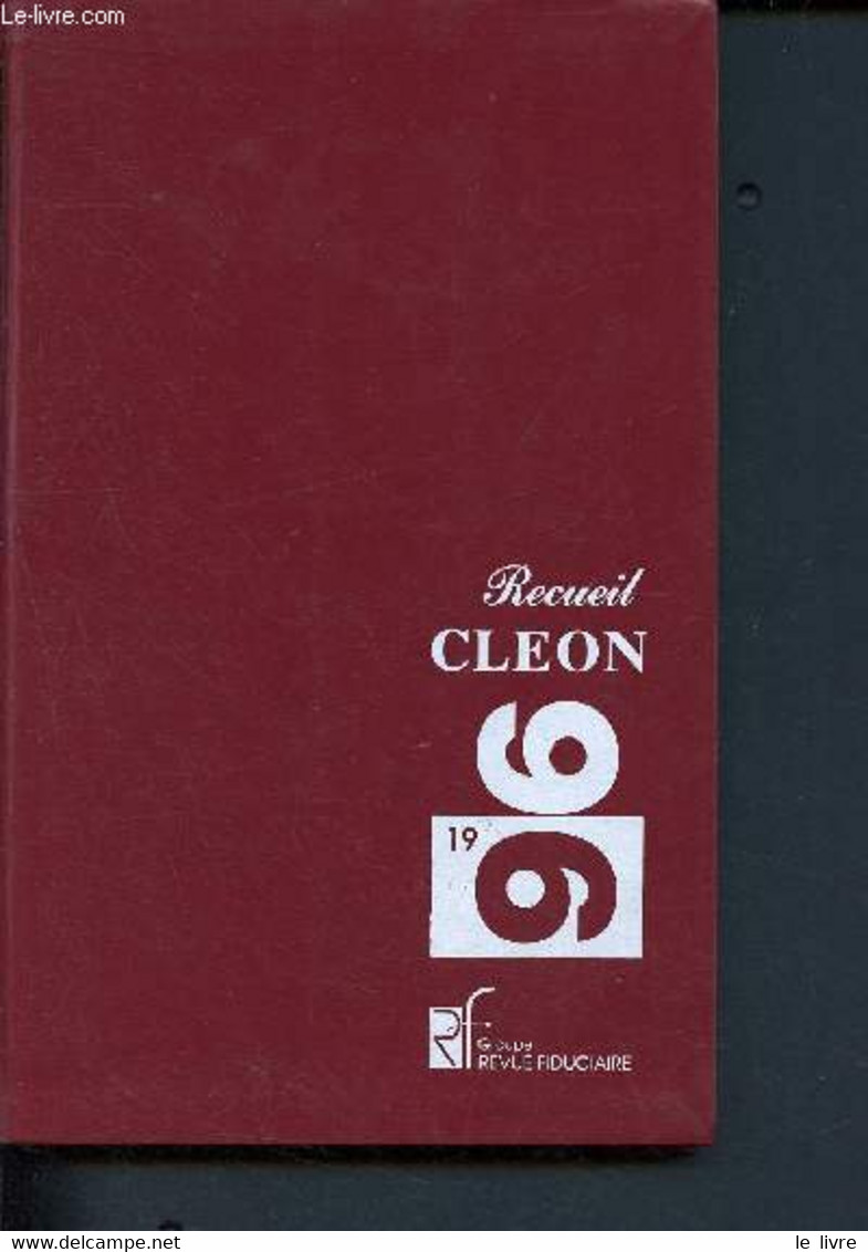 Recueil Cleon 1996 - Agenda Fiduciaire De L'expert Comptable Et Du Chef D'entreprise 1996 - Cléon Yves - 1995 - Agende Non Usate