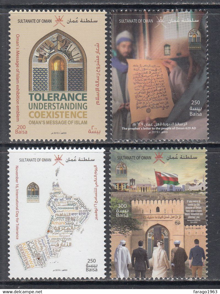 2019 Oman Message Of Islam Complete Set Of 4 MNH - Oman