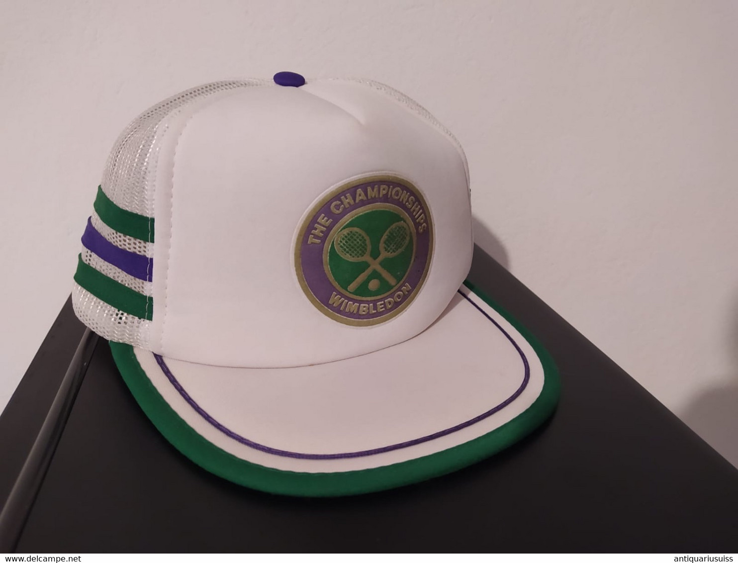 THE CHAMPIONSHIPS, WIMBLEDON LOGO BASEBALL CAP - Original "Yupoong" Cap, Vintage.  TENNIS - Uniformes Recordatorios & Misc