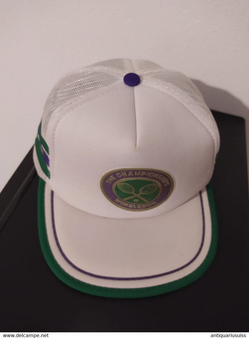 THE CHAMPIONSHIPS, WIMBLEDON LOGO BASEBALL CAP - Original "Yupoong" Cap, Vintage.  TENNIS - Uniformes Recordatorios & Misc