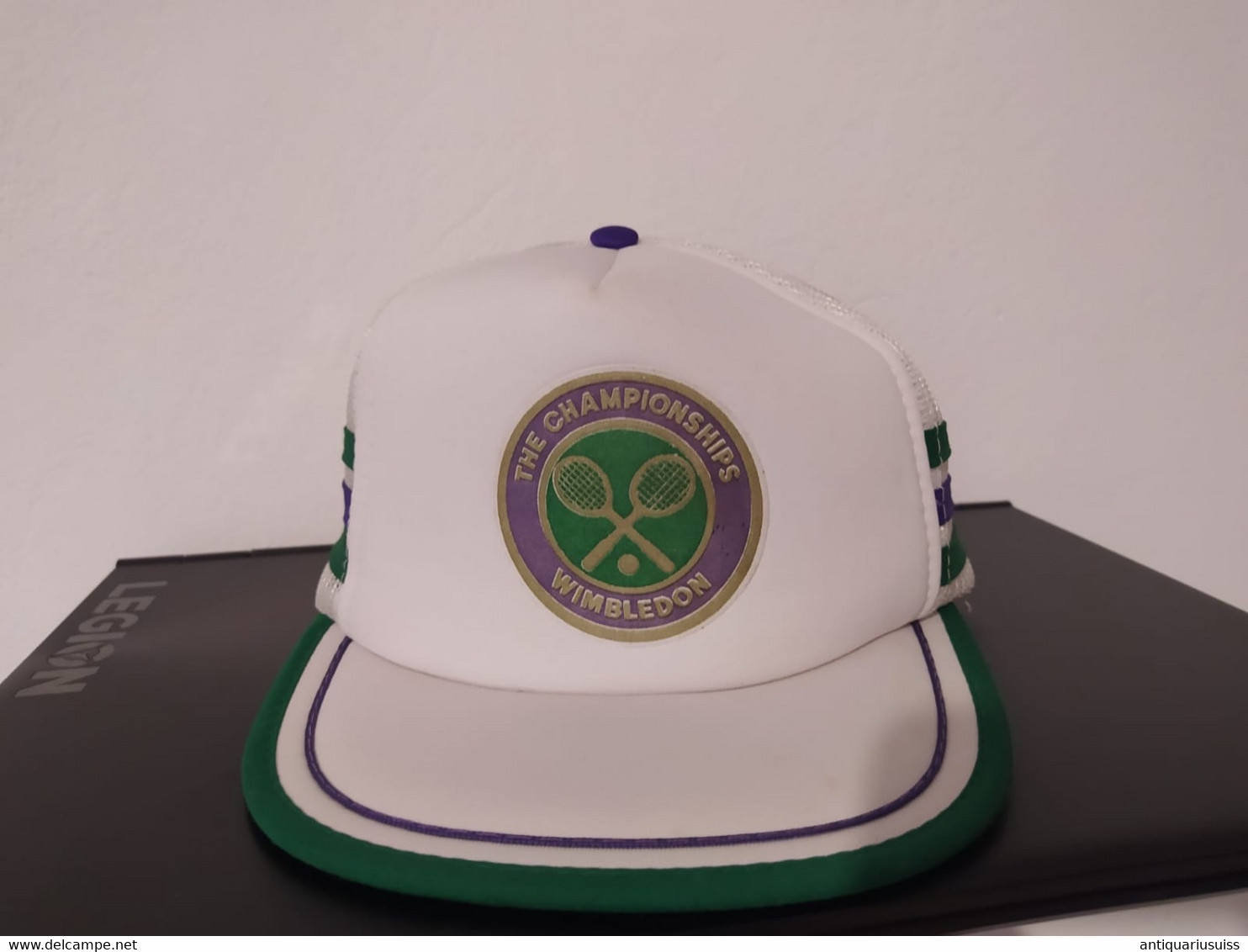 THE CHAMPIONSHIPS, WIMBLEDON LOGO BASEBALL CAP - Original "Yupoong" cap, vintage.  TENNIS