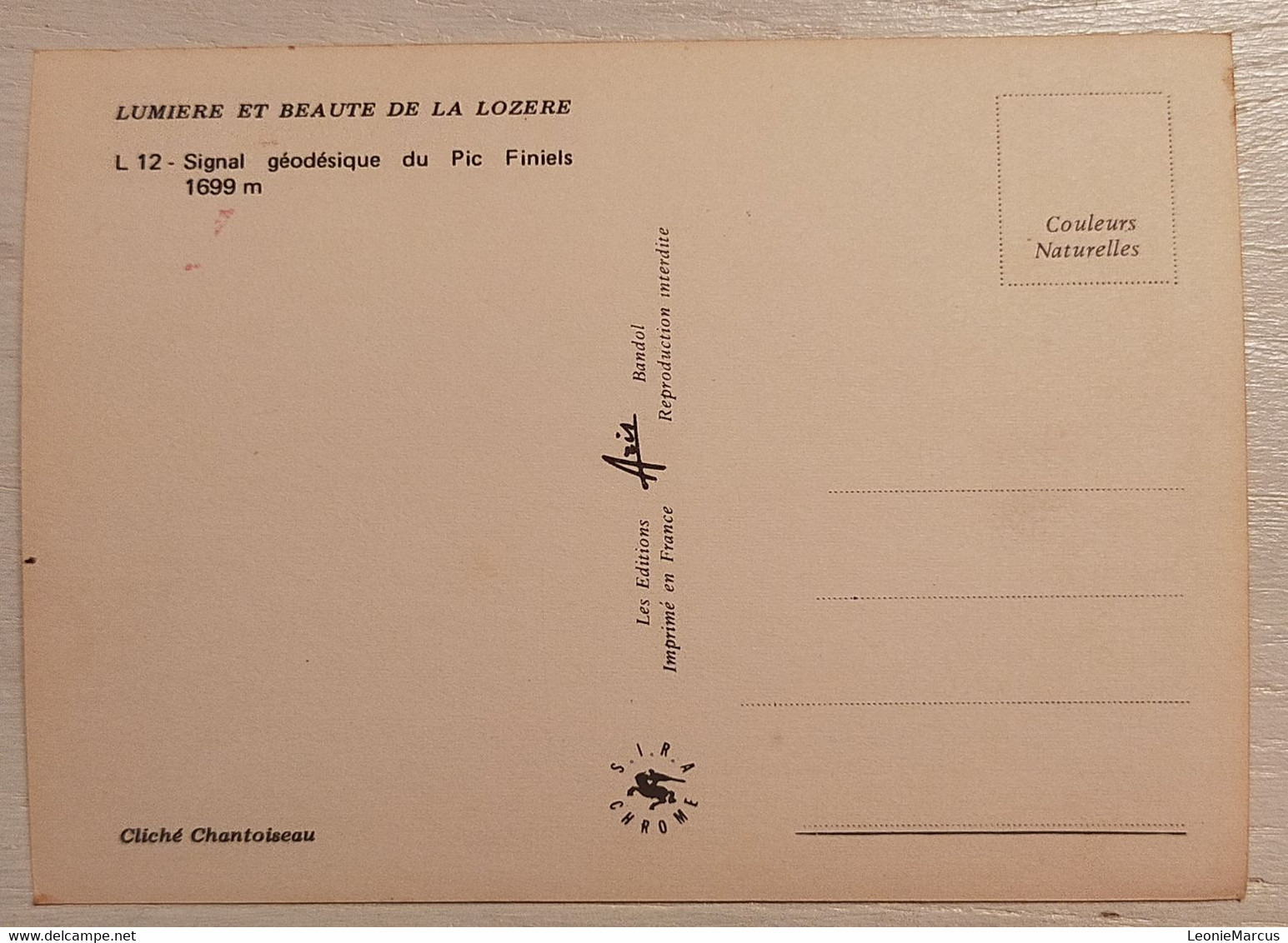 810/CPM - 48 Le Pic Finiels - Signal Géodésique Du Pic Finiels - Other & Unclassified