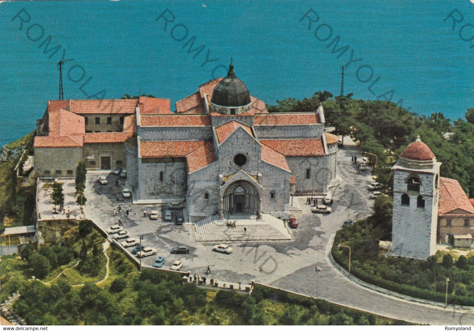 CARTOLINA  ANCONA,MARCHE,CATTEDRALE DI S.CIRIACO ALL"AEREO,BELLA ITALIA,IMPERO,CULTURA,RELIGIONE,VIAGGIATA 1990 - Ancona