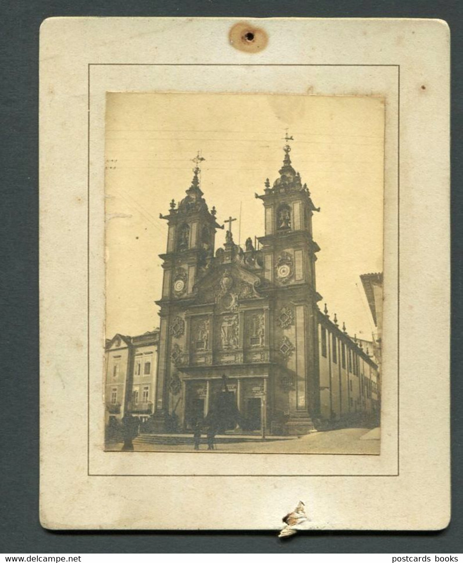 Fotografia Antiga IGREJA De SANTA CRUZ De BRAGA. Old Real Photo PORTUGAL - Old (before 1900)