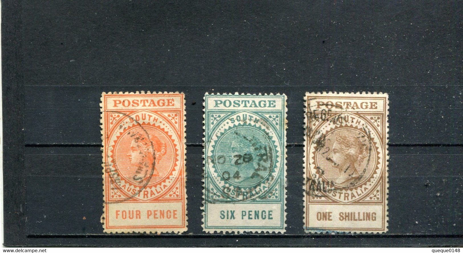 South Australia 1906-12 Yt 111-112 115 - Usados