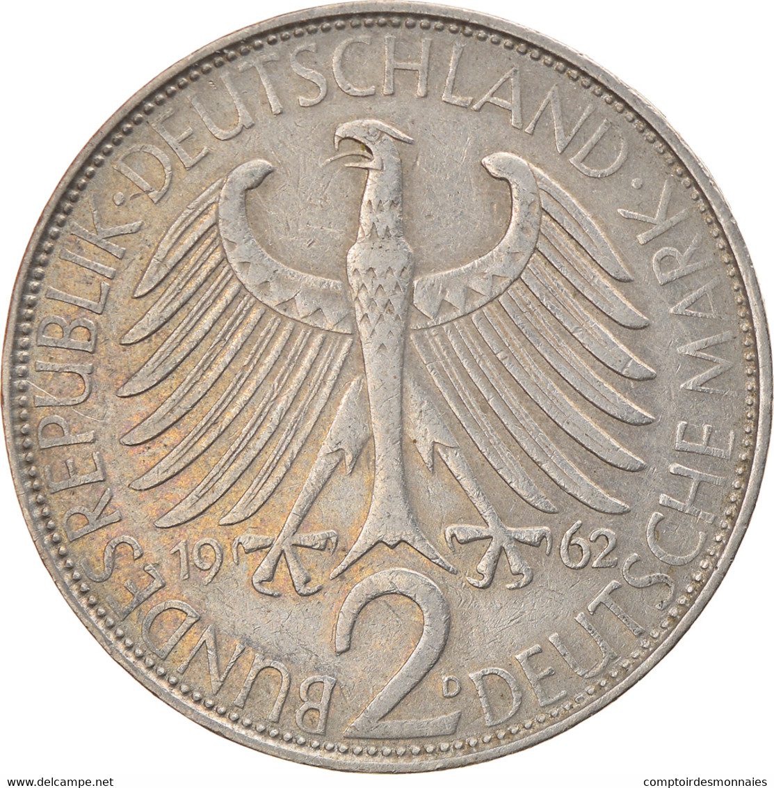 Monnaie, République Fédérale Allemande, 2 Mark, 1962, Munich, TTB - 2 Mark