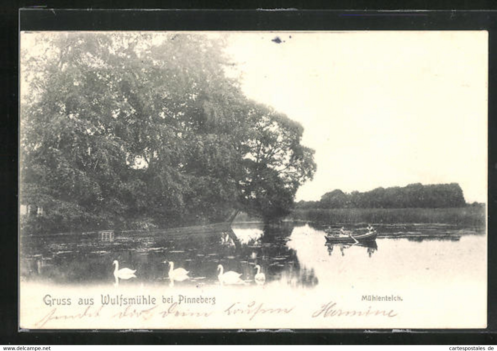 AK Wulfsmühle B. Pinneberg, Ruderbootpartie Auf Dem Mühlenteich - Pinneberg