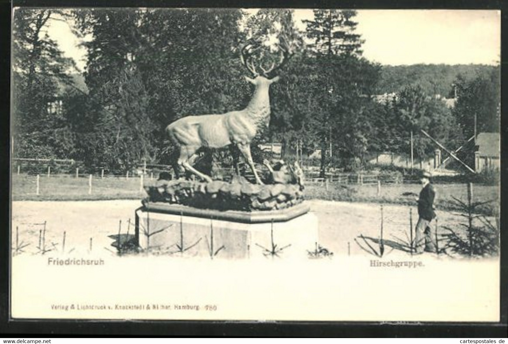 AK Friedrichsruh, Statue Eines Hirsch - Friedrichsruh