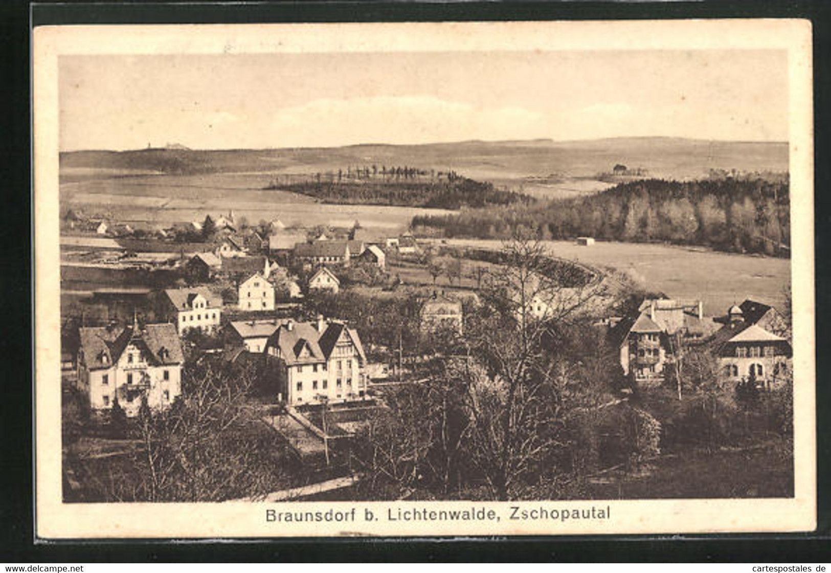 AK Braunsdorf B.Lichtenwalde /Zschopautal, Ortsansicht - Zschopau