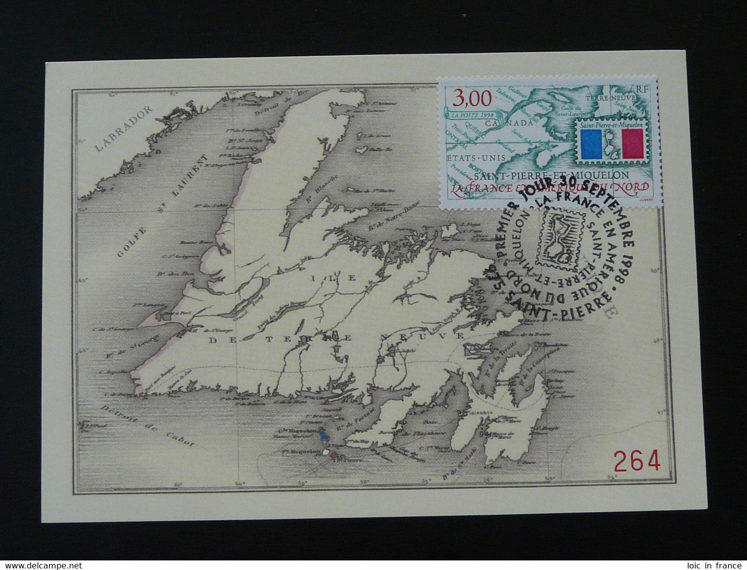 Carte Maximum Card Geographie Carte Map Saint-Pierre Et Miquelon 1998 - Tarjetas – Máxima