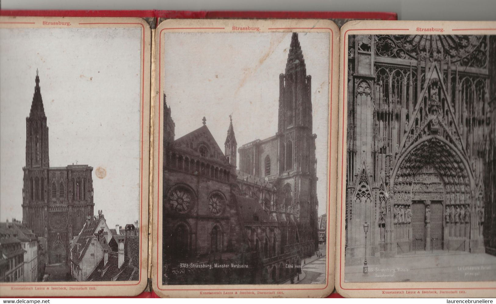 67 STRASBOURG       STRASSBURG    PERIODE ALLEMANDE  LIVRET   COMPLET DE  20  PHOTOS  ALBUMINE  EN   BON ETAT - Places