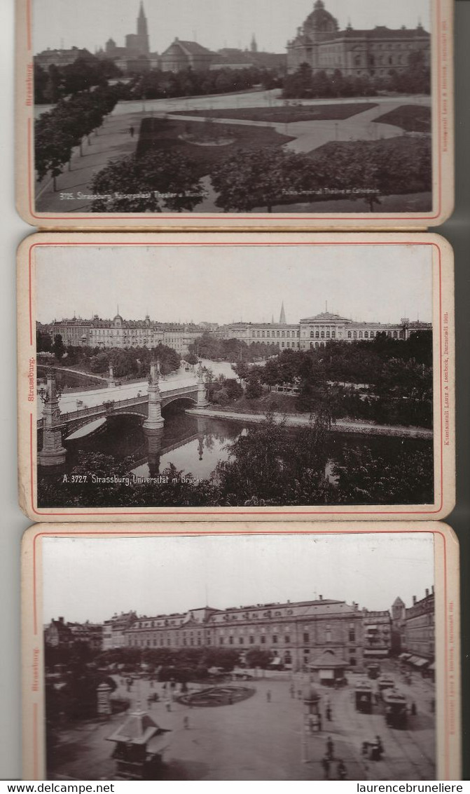 67 STRASBOURG       STRASSBURG    PERIODE ALLEMANDE  LIVRET   COMPLET DE  20  PHOTOS  ALBUMINE  EN   BON ETAT - Places