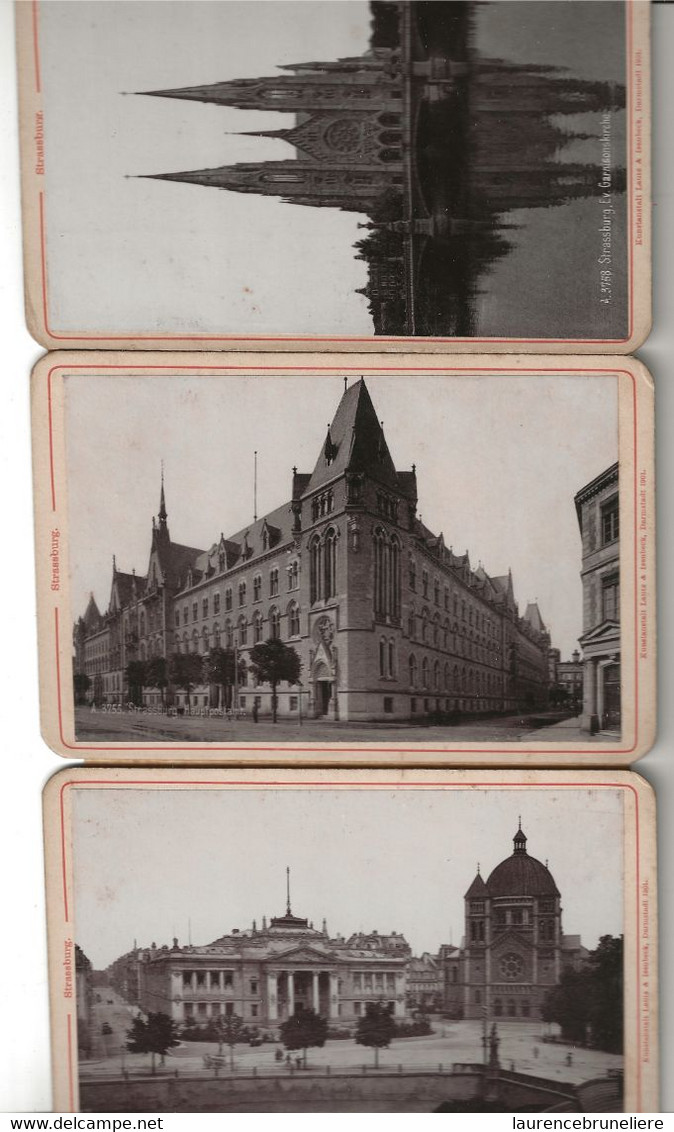 67 STRASBOURG       STRASSBURG    PERIODE ALLEMANDE  LIVRET   COMPLET DE  20  PHOTOS  ALBUMINE  EN   BON ETAT