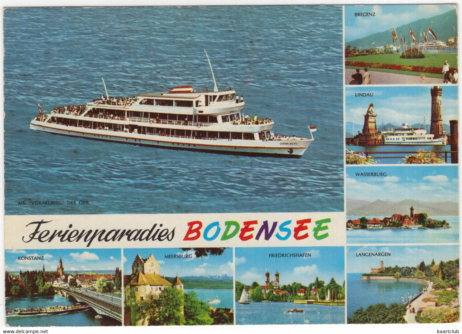 Ferienparadies Bodensee: MS 'VORARLBERG' / ÖBB. - Langenargen, Konstanz, Meersburg, Friedrichhafen, Lindau, Bregenz Usw. - Langenargen