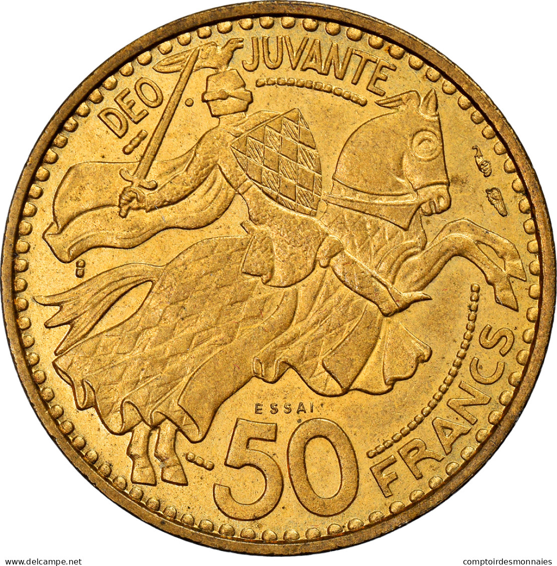 Monnaie, Monaco, 50 Francs, 1950, SPL, Cupro-Aluminium, Gadoury:MC 141, KM:E30 - 1949-1956 Franchi Antichi