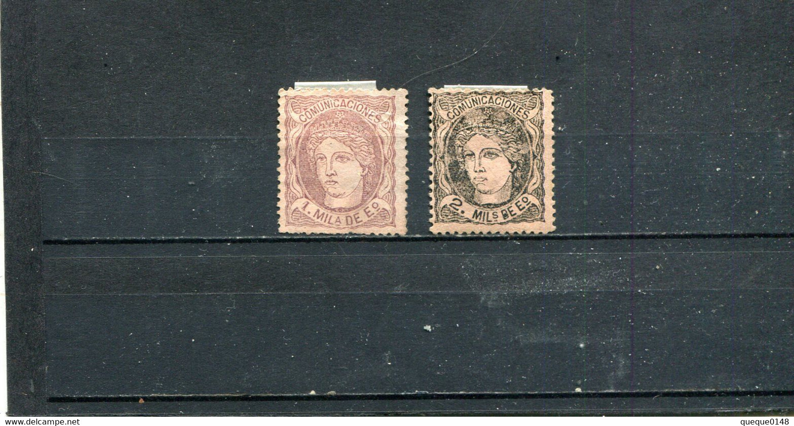 Espagne 1870 Yt 102-103 * - Unused Stamps