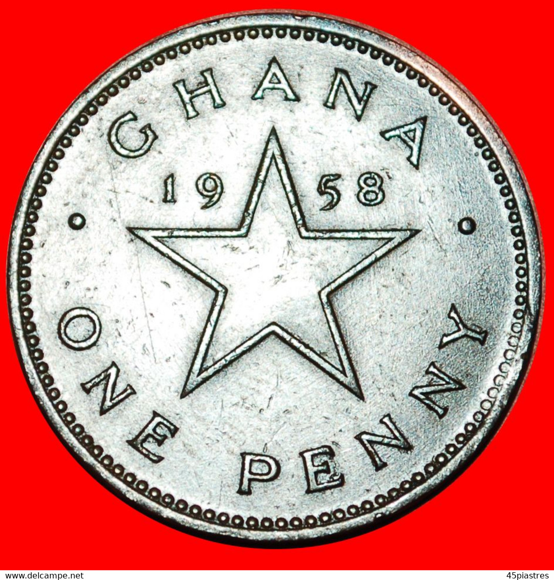 • GREAT BRITAIN STAR: GHANA ★ 1 PENNY 1958! LOW START ★ NO RESERVE! - Ghana