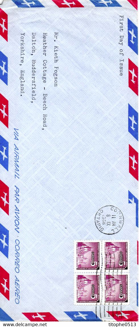 CANADA. N°374 Sur Enveloppe 1er Jour (FDC) De 1966. Commonwealth/Parlement. - 1952-1960