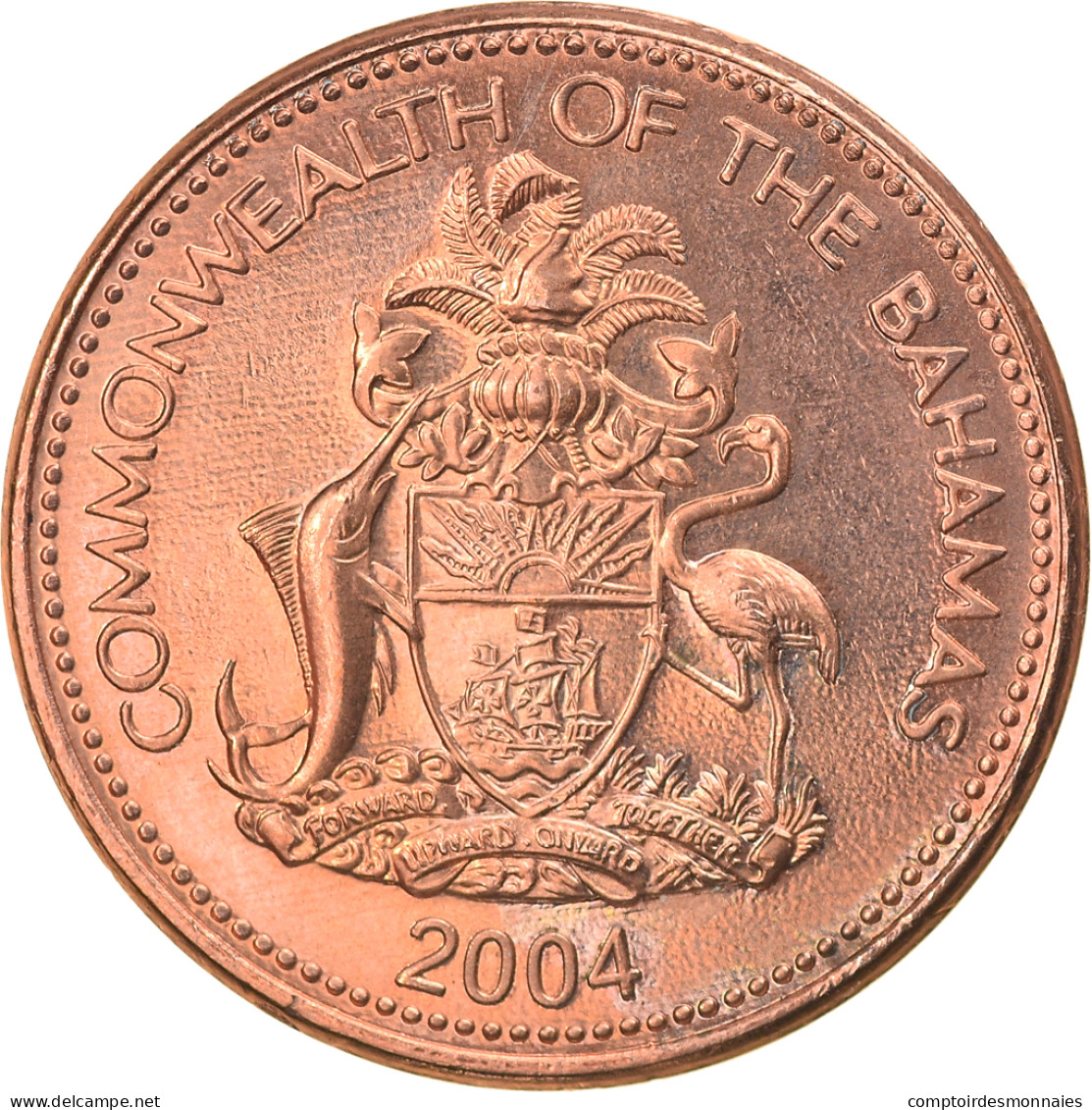 Monnaie, Bahamas, Elizabeth II, Cent, 2004, SUP, Copper Plated Zinc, KM:59a - Bahama's