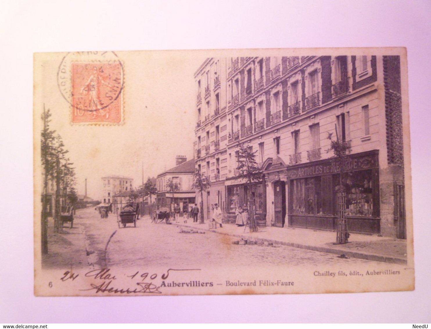 GP 2021 - 159  AUBERVILLIERS  (93)  :  Boulevard Félix FAURE  1903    XXX - Aubervilliers