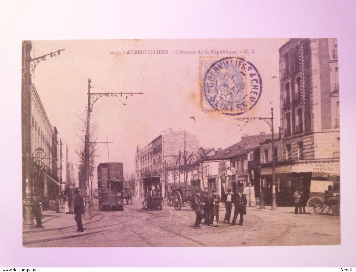 GP 2021 - 160  AUBERVILLIERS  (93)  :  L'Avenue De La République  1905    XXX - Aubervilliers