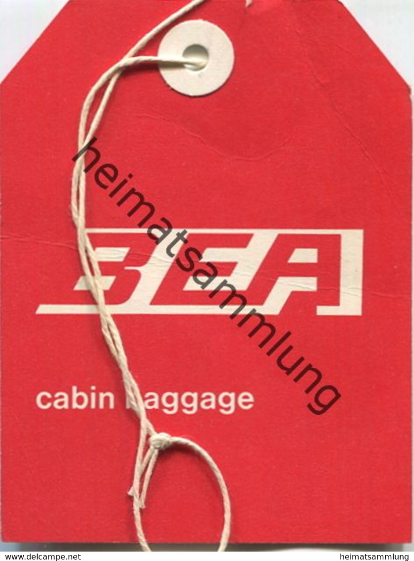 Baggage Strap Tag - Gepäckanhänger - BEA British European Airways - Cabin Baggage - Aufklebschilder Und Gepäckbeschriftung