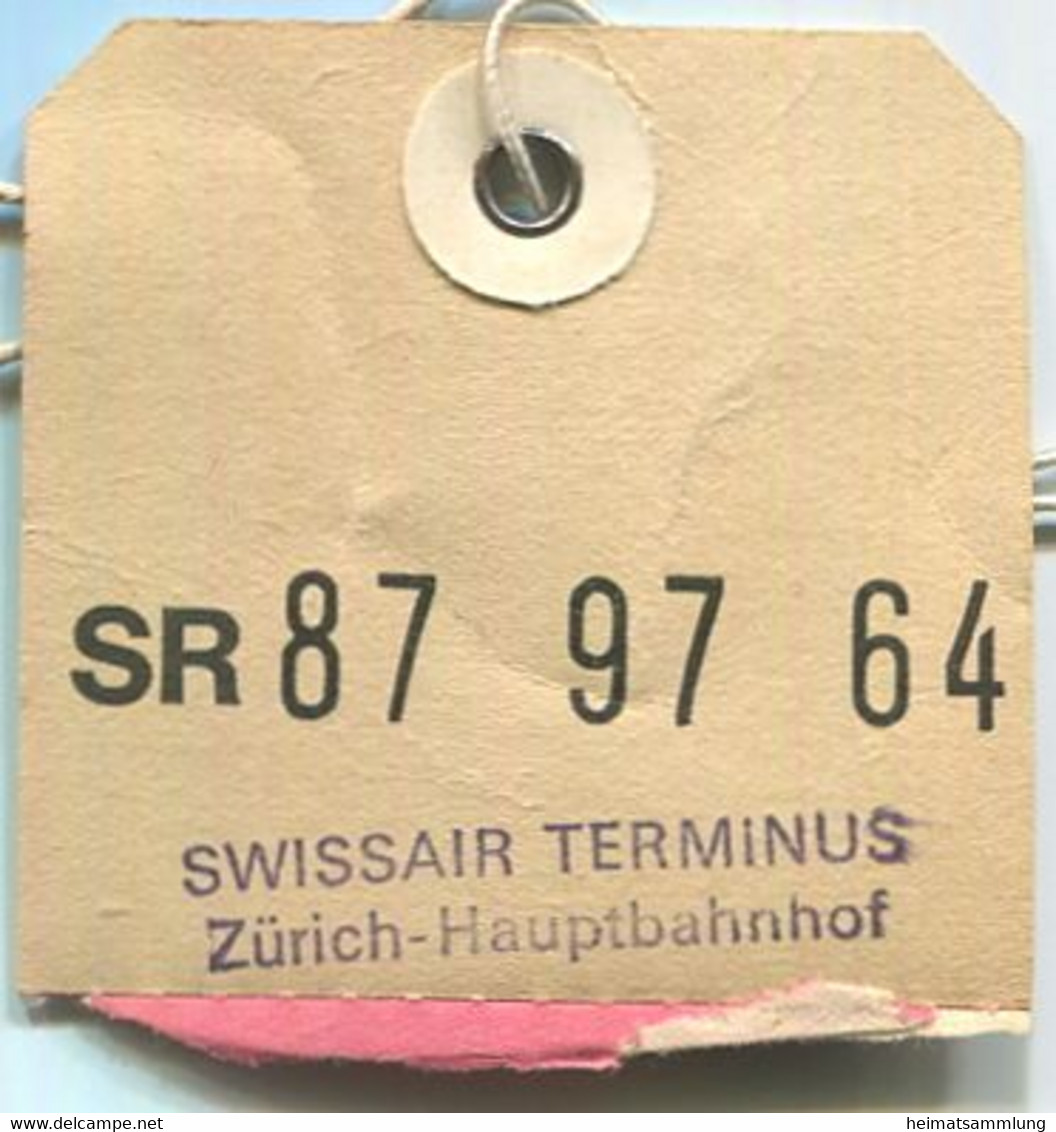 Baggage Strap Tag - Gepäckanhänger - Swissair Terminus Zürich-Hauptbahnhof - Lisboa - Etichette Da Viaggio E Targhette